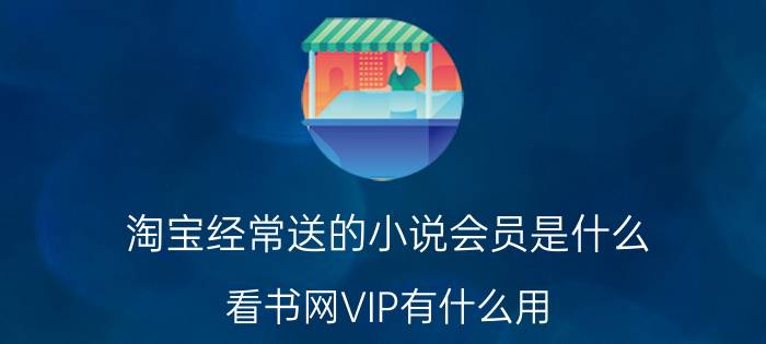 淘宝经常送的小说会员是什么 看书网VIP有什么用？